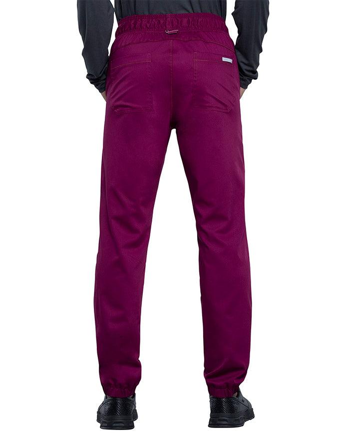 Cherokee Workwear Revolution Men's Natural Rise Straight Leg Jogger Tall Pant - Wine