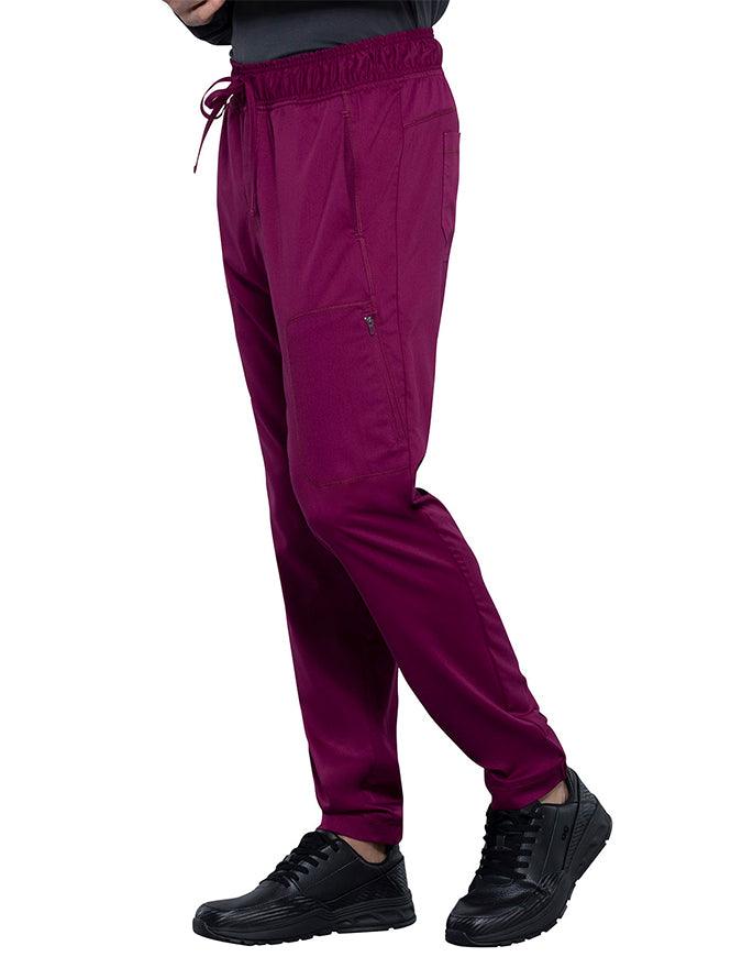 Cherokee Workwear Revolution Men's Natural Rise Straight Leg Jogger Tall Pant - Wine