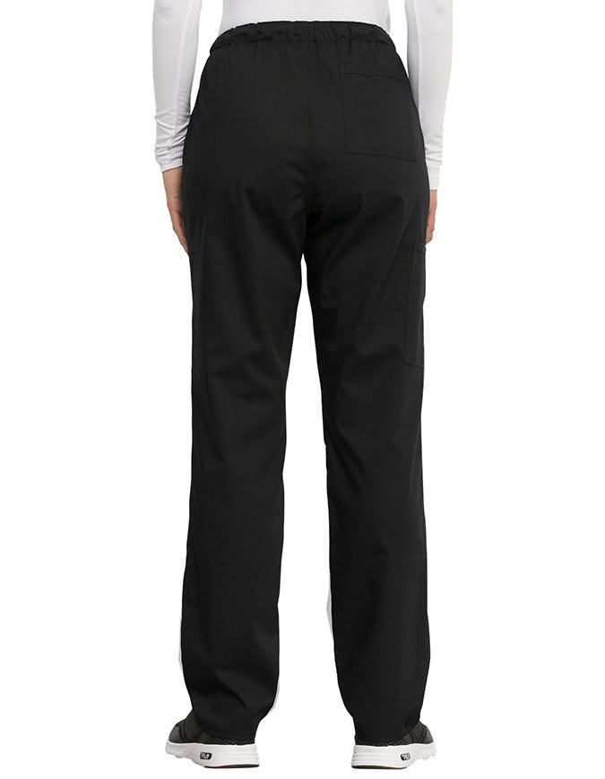 Cherokee Workwear Revolution Unisex Tapered Leg Drawstring Pant - Black