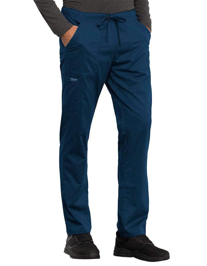 Cherokee Workwear Revolution Unisex Tapered Leg Drawstring Pant - navy