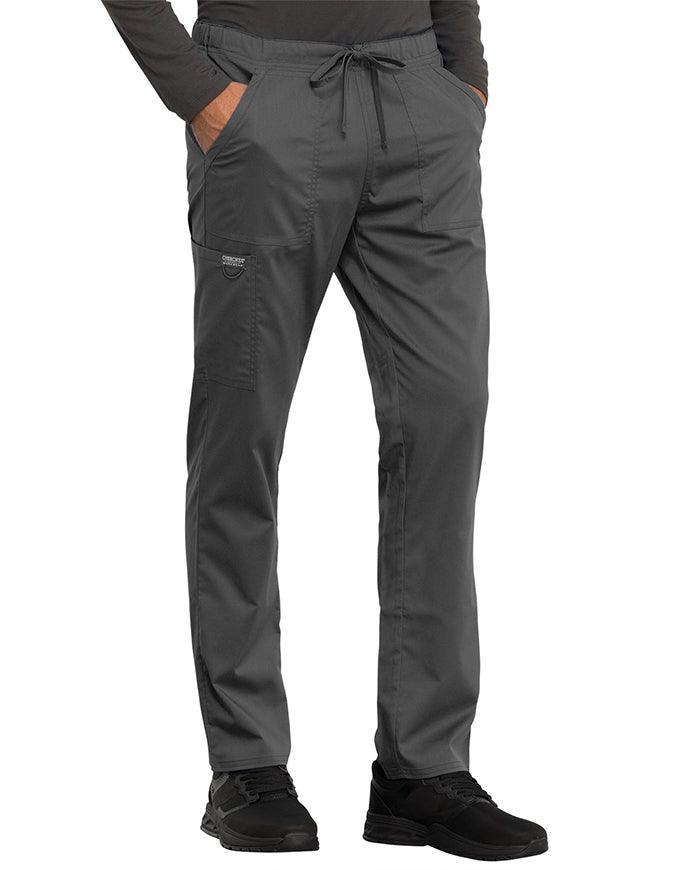 Cherokee Workwear Revolution Unisex Tapered Leg Drawstring Pant Pewter