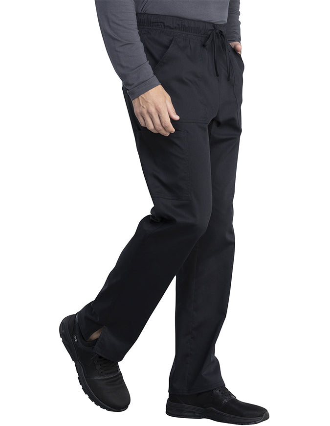 Cherokee Workwear Revolution Tech Unisex Mid Rise Straight Leg Pant - Black