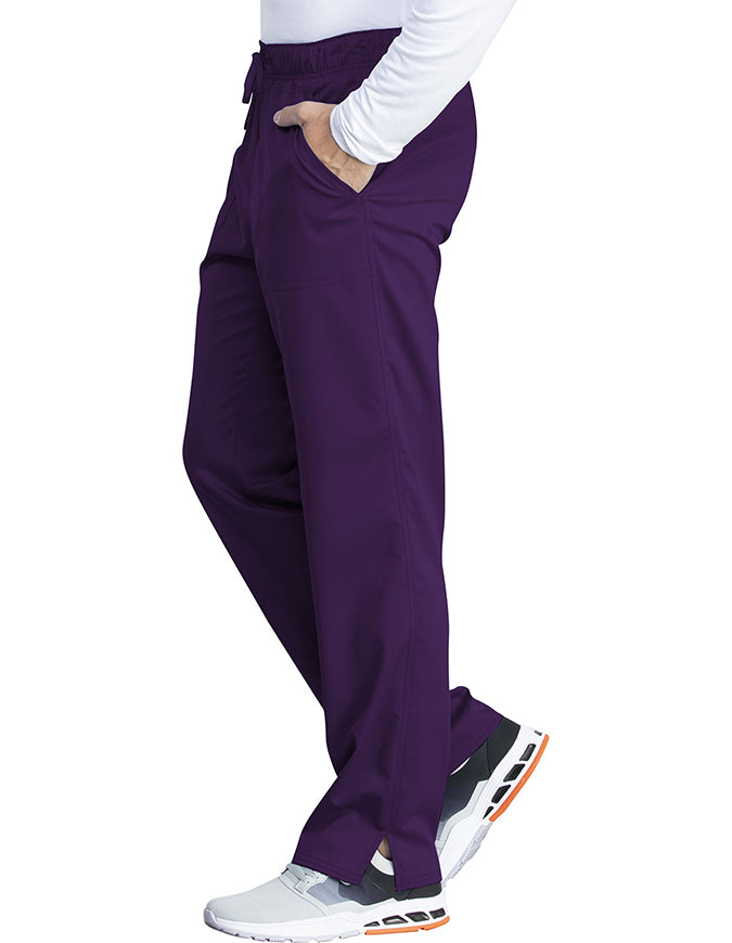 Cherokee Workwear Revolution Tech Unisex Mid Rise Straight Leg Pant - Eggplant