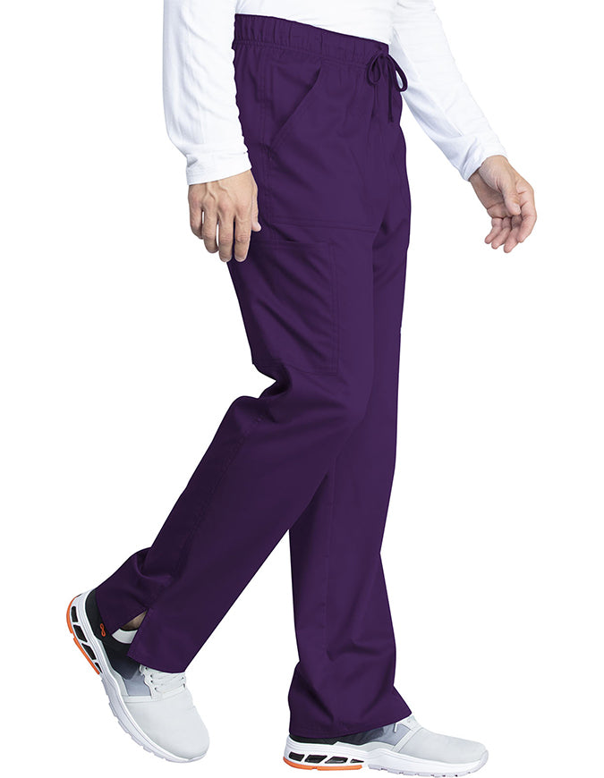 Cherokee Workwear Revolution Tech Unisex Mid Rise Straight Leg Pant - Eggplant