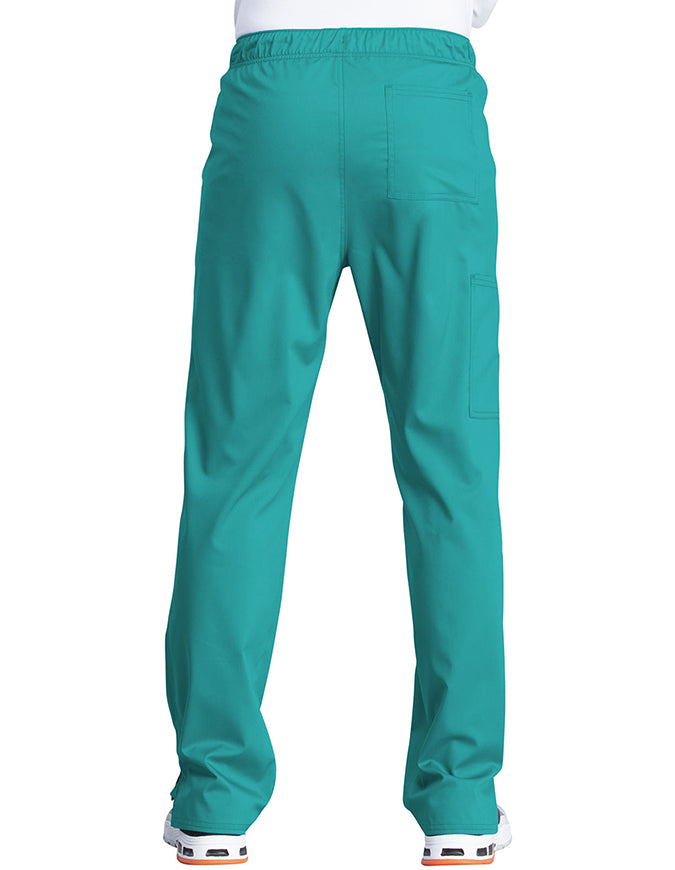 Cherokee Workwear Revolution Tech Unisex Mid Rise Straight Leg Pant - Teal Blue