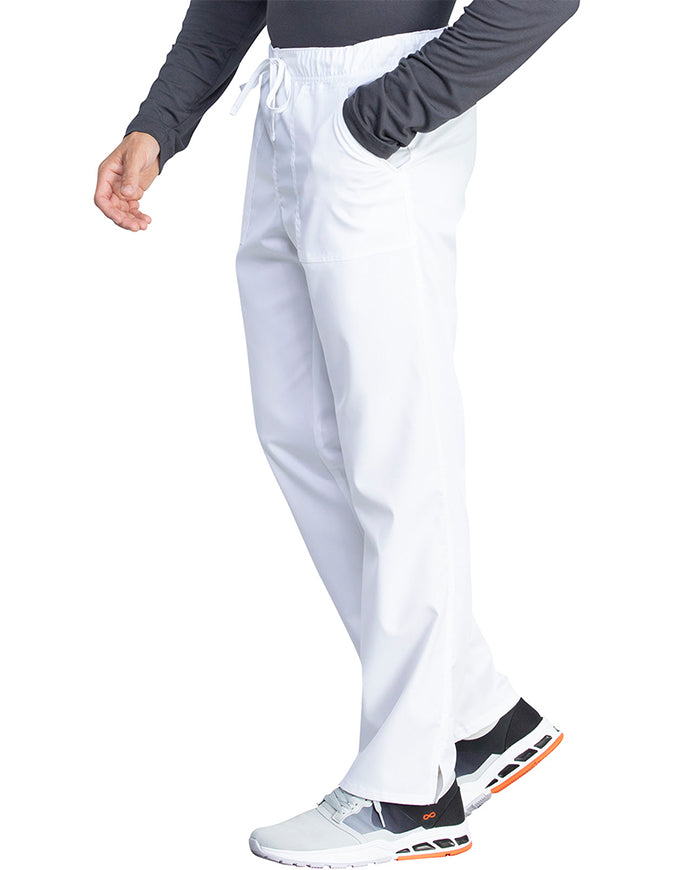 Cherokee Workwear Revolution Tech Unisex Mid Rise Straight Leg Pant - White