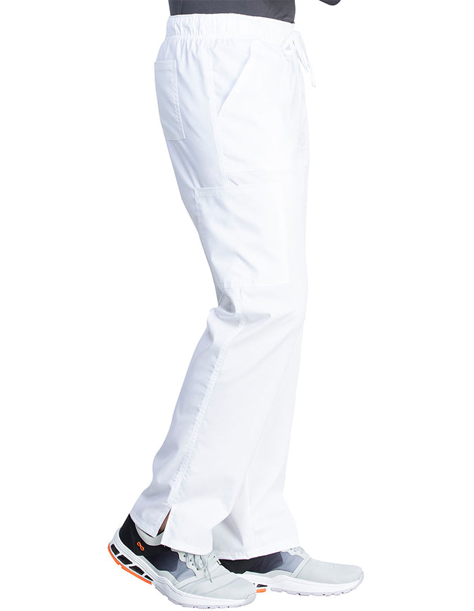 Cherokee Workwear Revolution Tech Unisex Mid Rise Straight Leg Pant - White