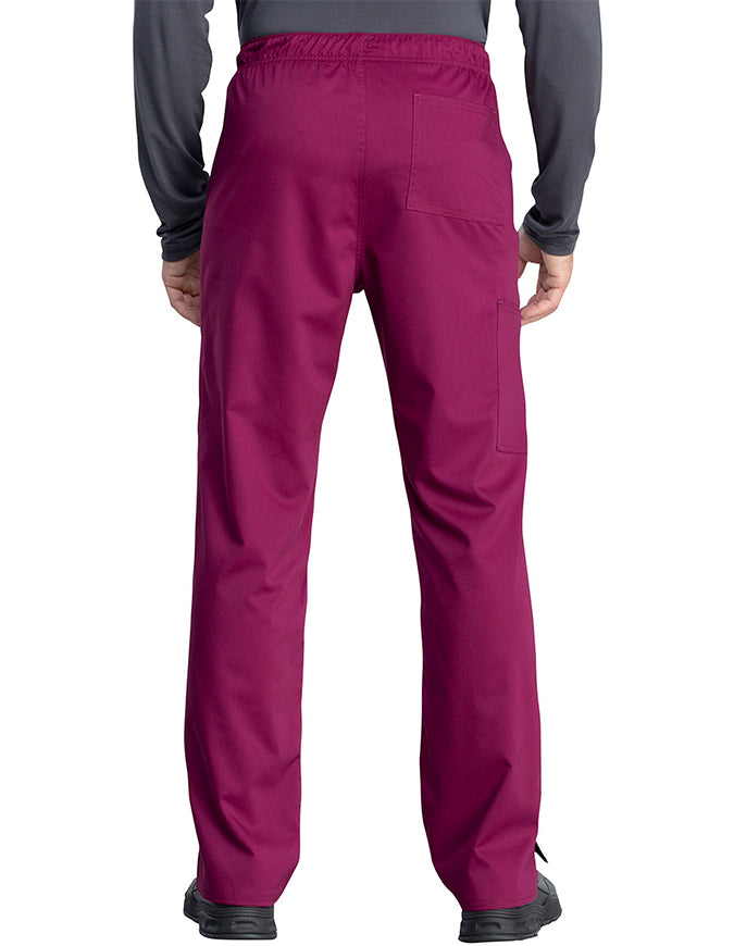 Cherokee Workwear Revolution Tech Unisex Mid Rise Straight Leg Pant - Wine