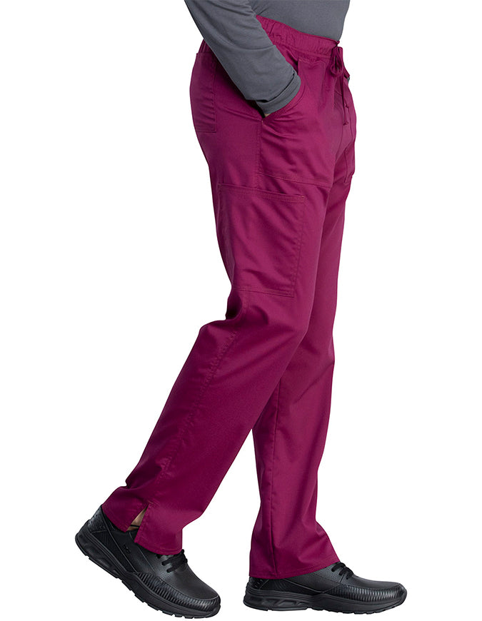 Cherokee Workwear Revolution Tech Unisex Mid Rise Straight Leg Pant - Wine