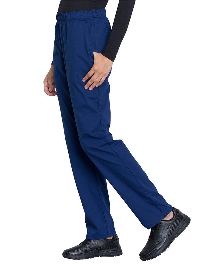 Cherokee Workwear Professionals Women's Natural Rise Tapered Leg Drawstring Tall Pant Navy