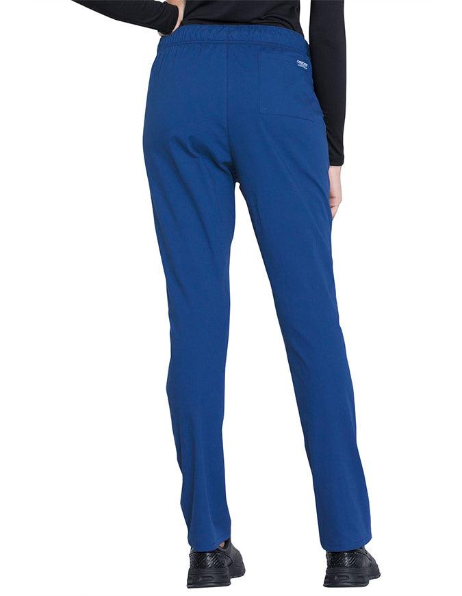 Cherokee Workwear Professionals Women's Natural Rise Tapered Leg Drawstring Tall Pant  Royal