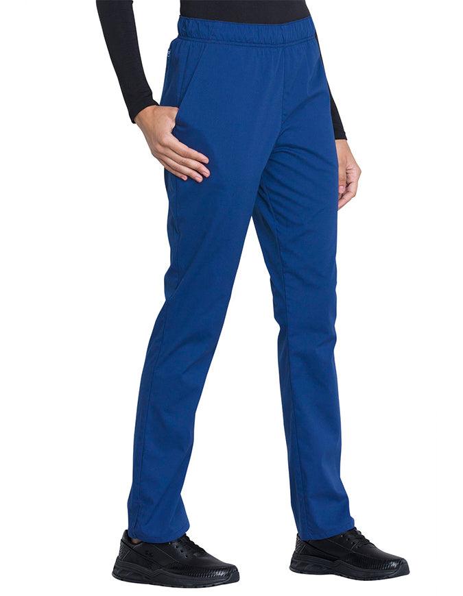 Cherokee Workwear Professionals Women's Natural Rise Tapered Leg Drawstring Tall Pant Royal