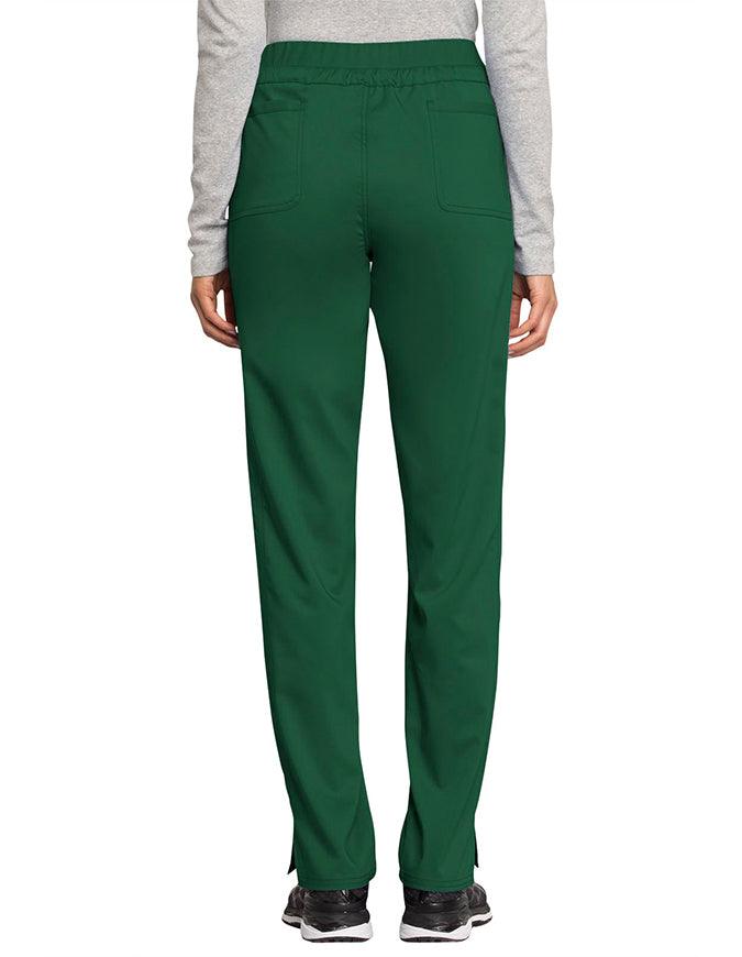 Cherokee Workwear Revolution Women's Mid Rise Tapered Leg Drawstring Pant - Hunter Green