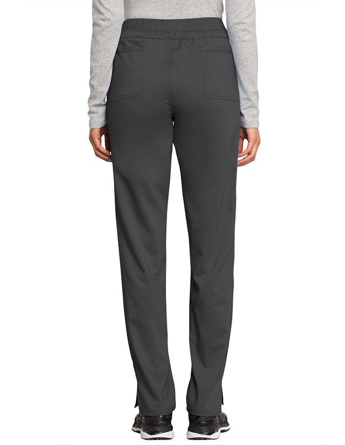 Cherokee Workwear Revolution Women's Mid Rise Tapered Leg Drawstring Pant - Pewter