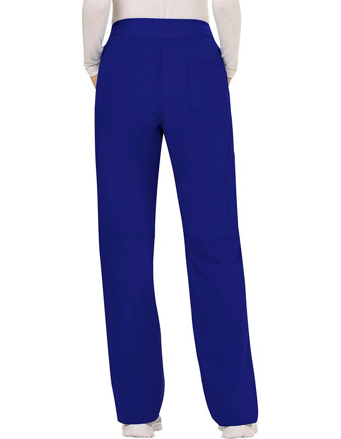 Cherokee Workwear WW Revolution Womens Mid Rise Straight Leg Pull-on Pant - Galaxy Blue