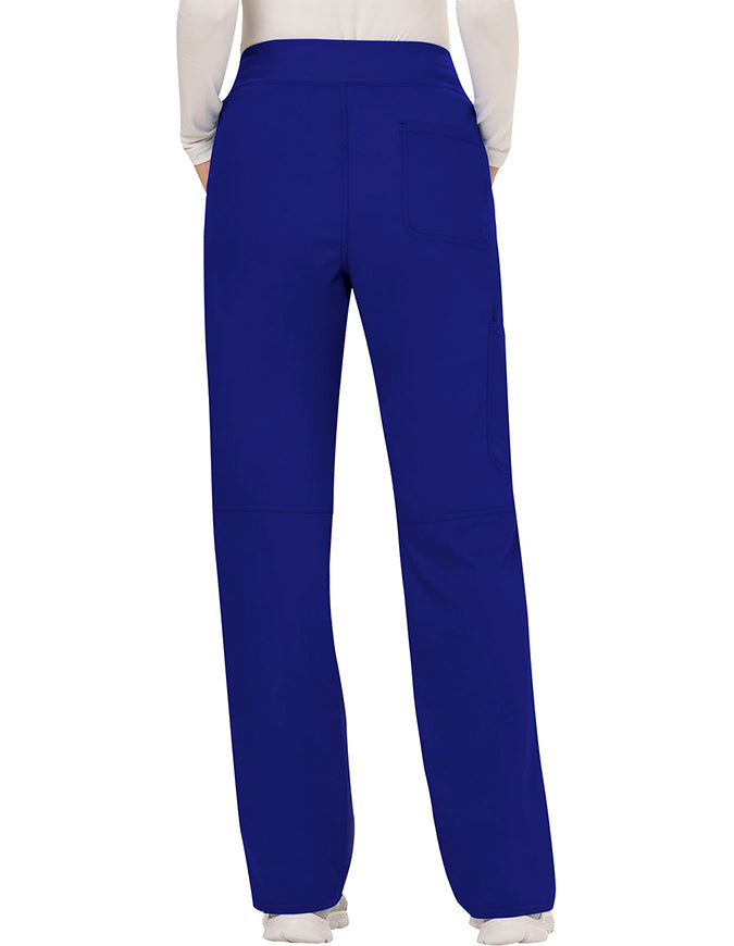 Cherokee Workwear Revolution Womens Mid Rise Straight Leg Pull-on Tall Pant Galaxy Blue