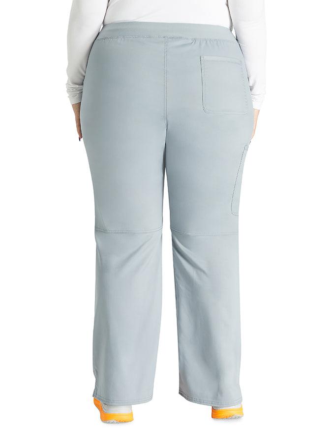 Cherokee Workwear WW Revolution Womens Mid Rise Straight Leg Pull-on Pant - Grey