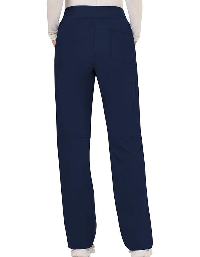 Cherokee Workwear WW Revolution Womens Mid Rise Straight Leg Pull-on Pant - Navy