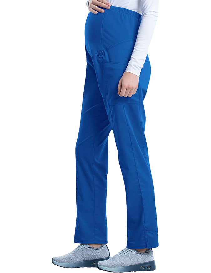 Cherokee Workwear Revolution Women's Slim Fit Maternity Tall Pant - Royal