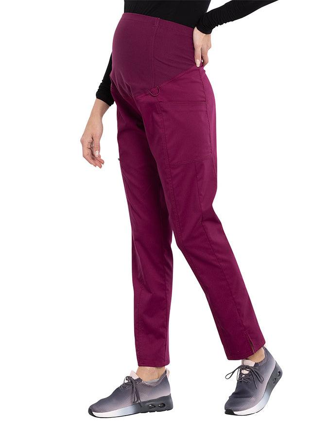 Cherokee Workwear Revolution Women's Slim Fit Maternity Pant - Wine