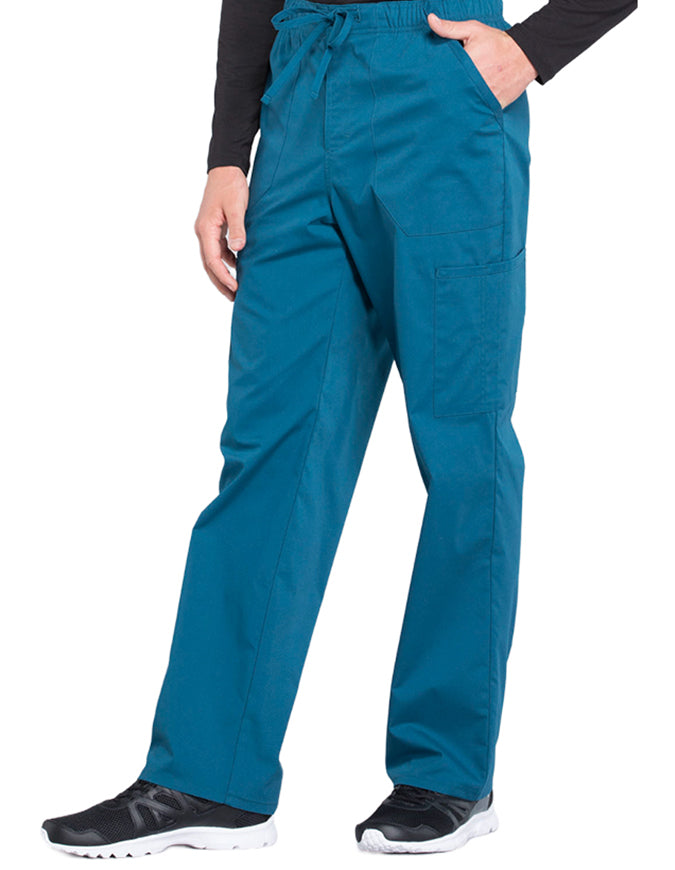 Cherokee Workwear Professionals Men's Tapered Leg Drawstring Cargo Tall Pant - Caribbean Blue