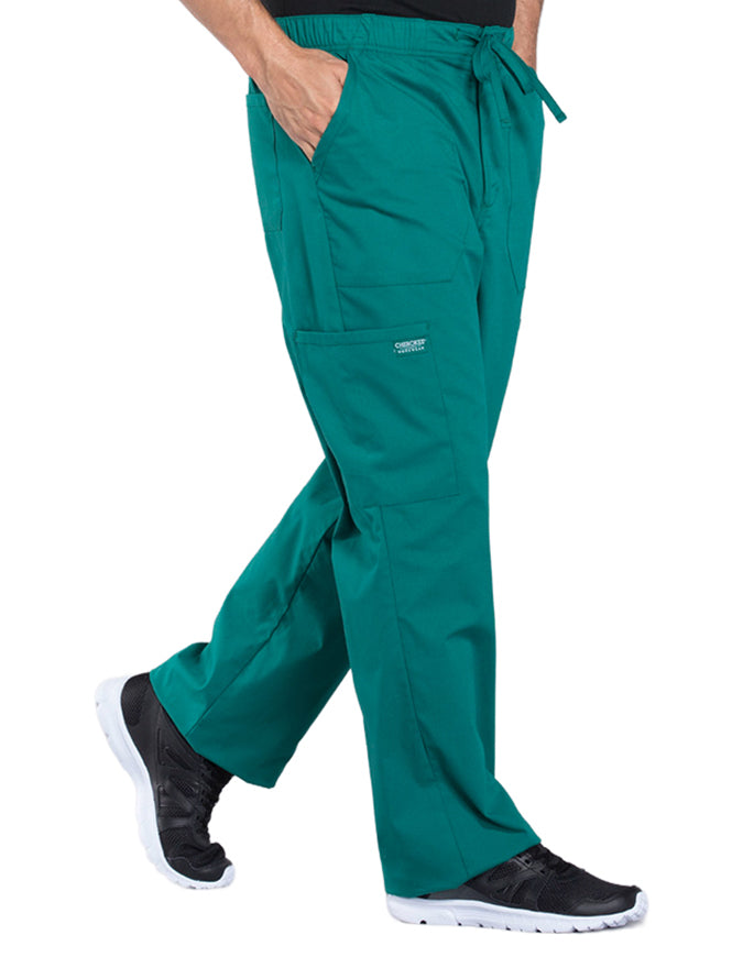 Cherokee Workwear Professionals Men's Tapered Leg Drawstring Cargo Tall Pant - Hunter Green