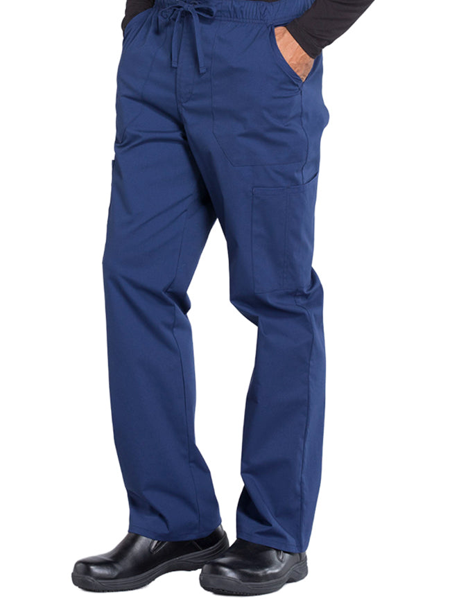 Cherokee Workwear Professionals Men's Tapered Leg Drawstring Cargo Tall Pant - Navy