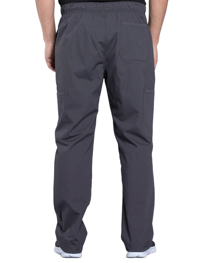 Cherokee Workwear Professionals Men's Tapered Leg Drawstring Cargo Tall Pant - Pewter