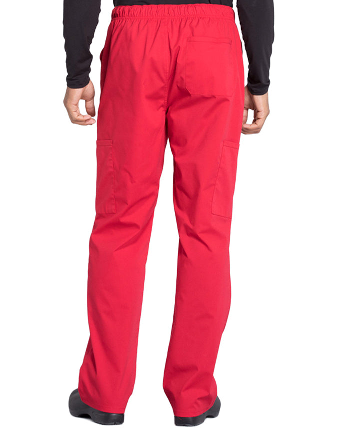 Cherokee Workwear Professionals Men's Tapered Leg Drawstring Cargo Tall Pant - Red