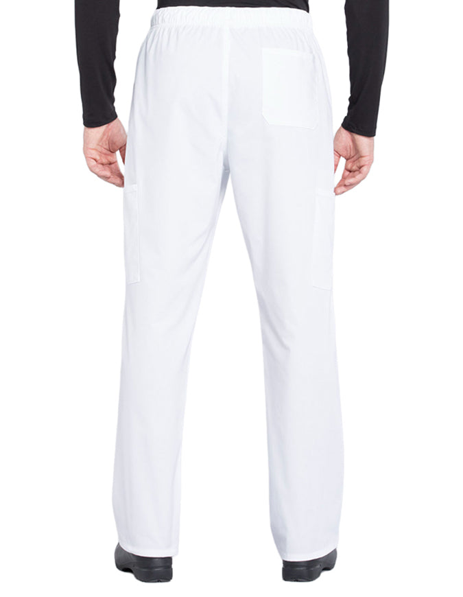 Cherokee Workwear Professionals Men's Tapered Leg Drawstring Cargo Tall Pant - White