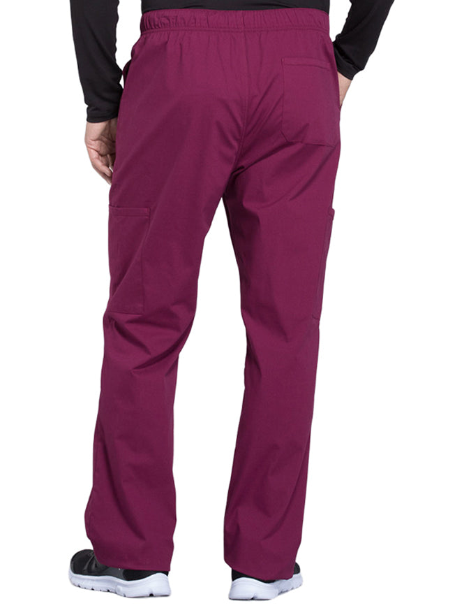 Cherokee Workwear Professionals Men's Tapered Leg Drawstring Cargo Tall Pant - Wine