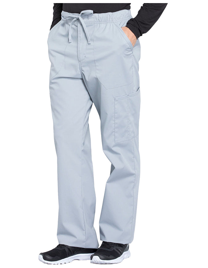 Cherokee Workwear Professionals Men's Tapered Leg Drawstring Cargo Tall Pant - Grey