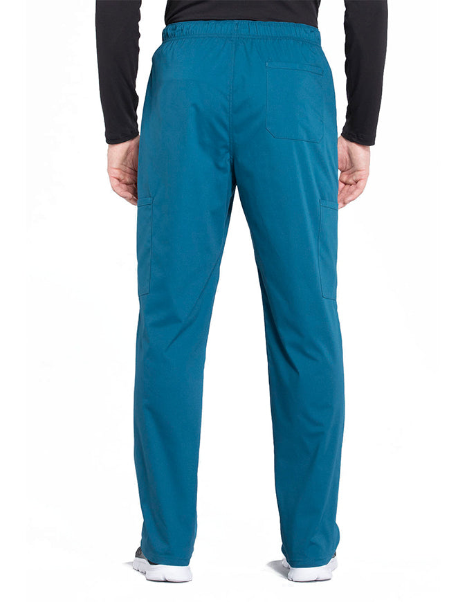 Cherokee Workwear Professionals Men's Tapered Leg Drawstring Cargo Pant - Caribbean Blue