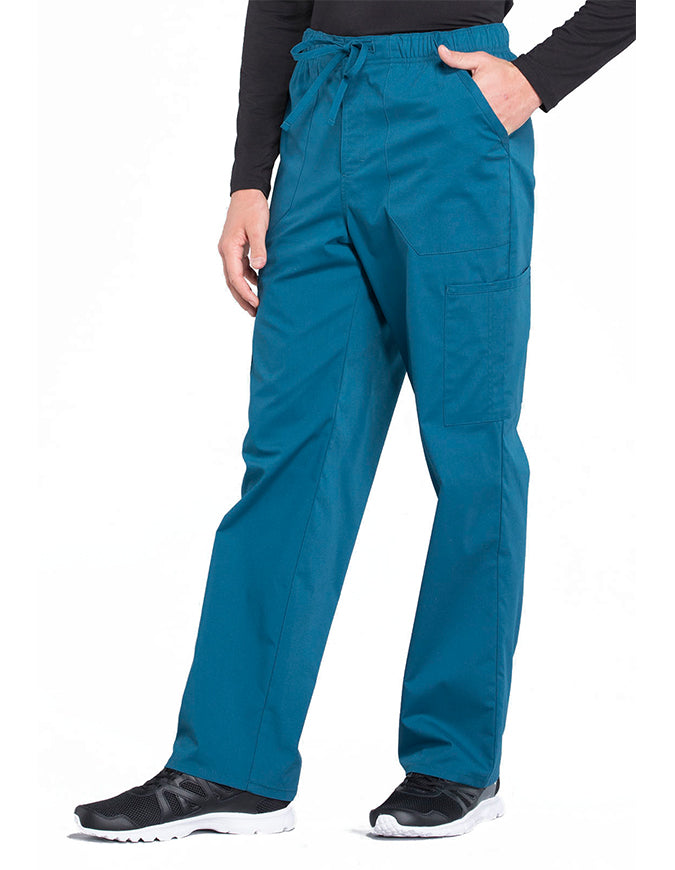 Cherokee Workwear Professionals Men's Tapered Leg Drawstring Cargo Pant - Caribbean Blue