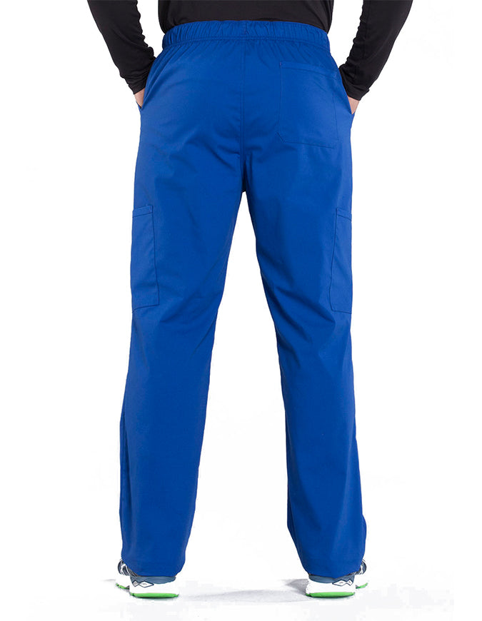 Cherokee Workwear Professionals Men's Tapered Leg Drawstring Cargo Pant - Galaxy Blue