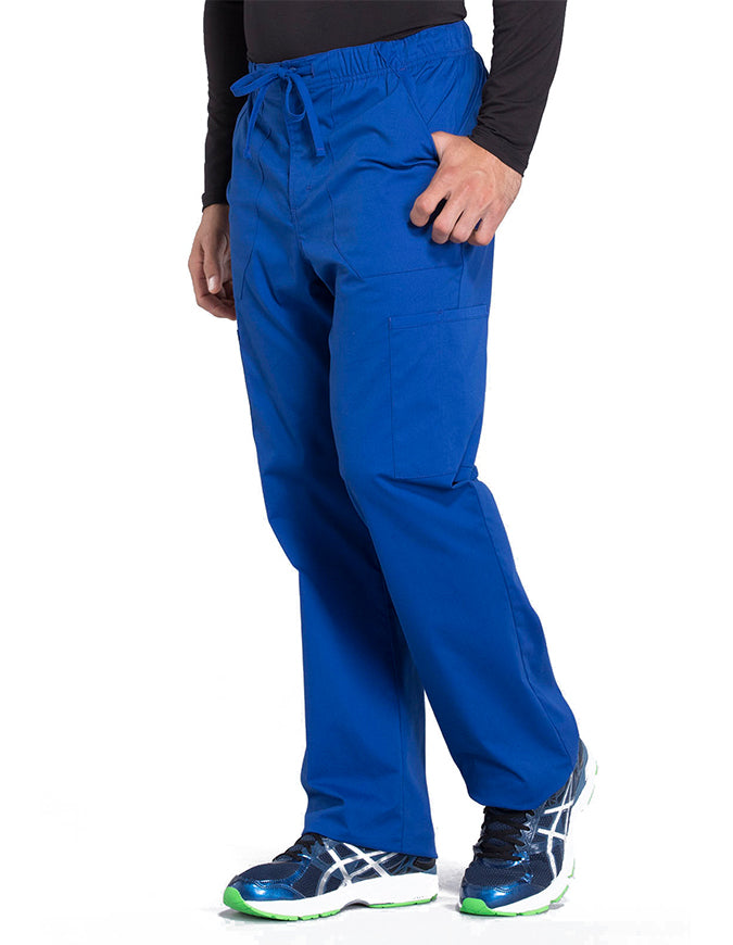 Cherokee Workwear Professionals Men's Tapered Leg Drawstring Cargo Pant - Galaxy Blue