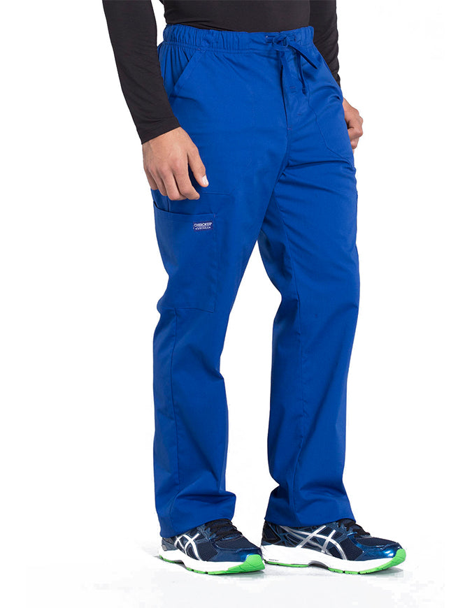 Cherokee Workwear Professionals Men's Tapered Leg Drawstring Cargo Pant - Galaxy Blue