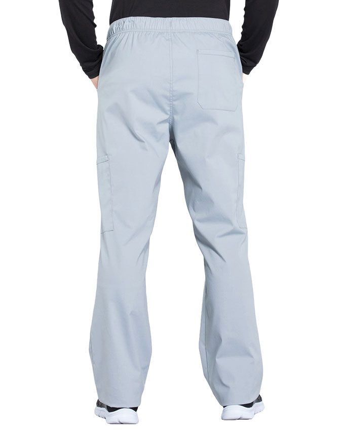 Cherokee Workwear Professionals Men's Tapered Leg Drawstring Cargo Pant - Grey