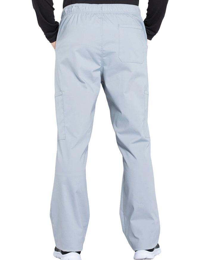 Cherokee Workwear Professionals Men's Tapered Leg Drawstring Cargo Petite Pant - Cool Grey