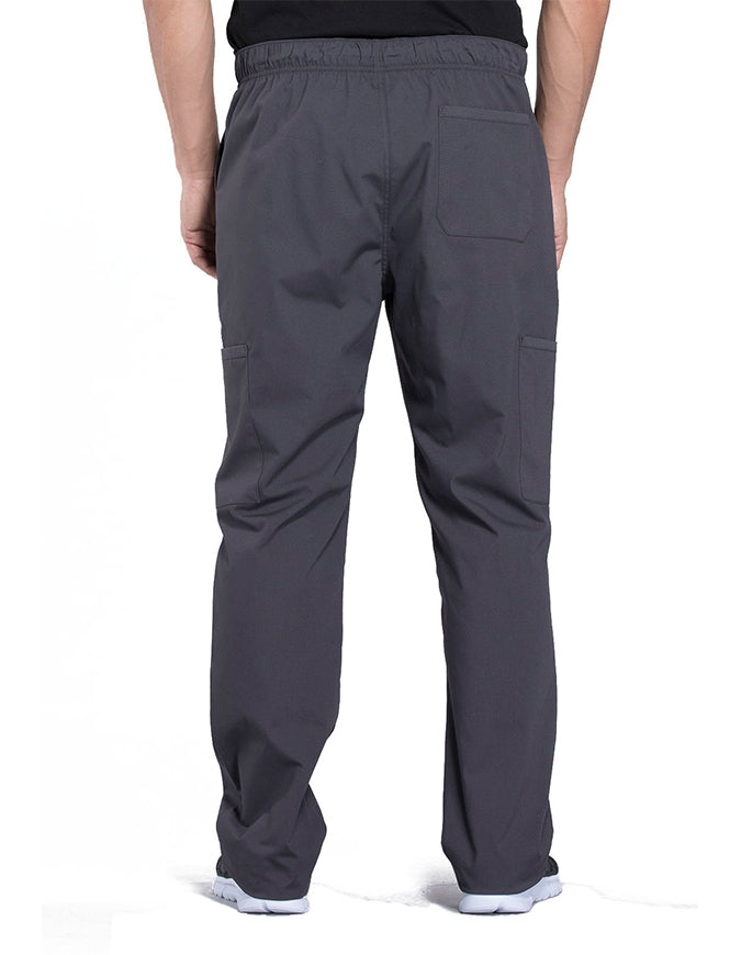 Cherokee Workwear Professionals Men's Tapered Leg Drawstring Cargo Pant - Pewter