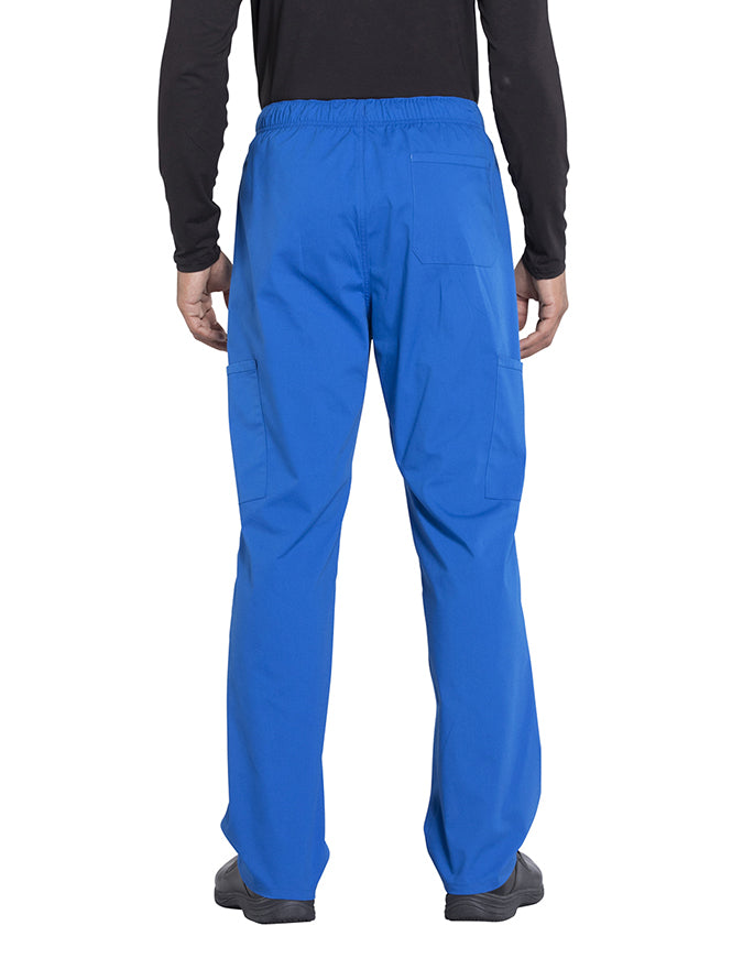 Cherokee Workwear Professionals Men's Tapered Leg Drawstring Cargo Pant - Royal