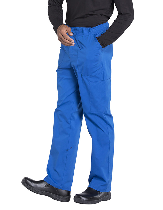 Cherokee Workwear Professionals Men's Tapered Leg Drawstring Cargo Pant - Royal