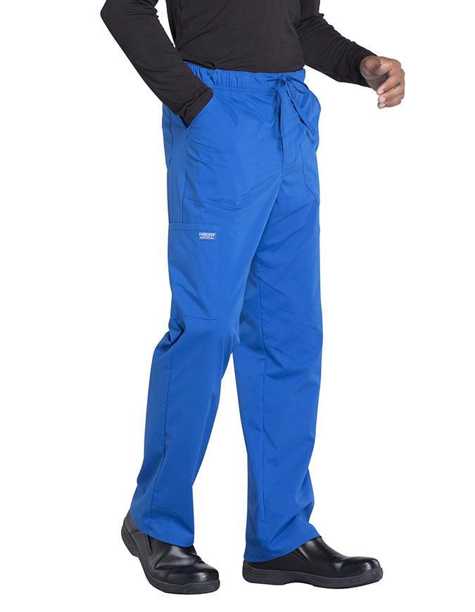 Cherokee Workwear Professionals Men's Tapered Leg Drawstring Cargo Pant - Royal