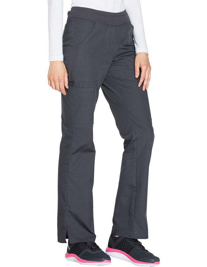 Cherokee Workwear Women's Mid Rise Straight Leg Pull-on Cargo Pant - Pewter