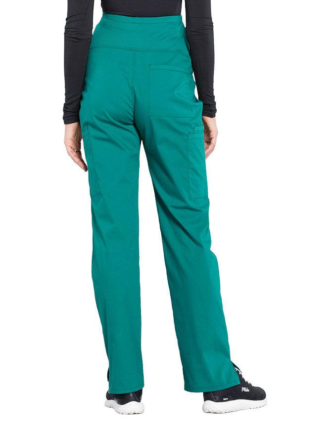 Cherokee Workwear Professionals Maternity Knit Waist Straight Leg Pant Hunter Green