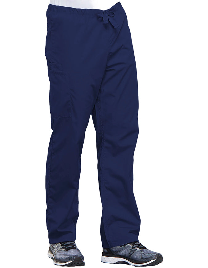 Cherokee Workwear Revolution Tech Men's Mid Rise Straight Leg Zip Fly Petite Navy