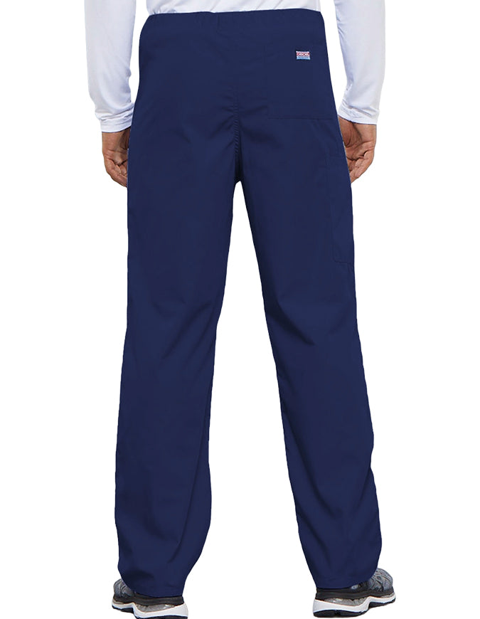 Cherokee Workwear Revolution Tech Men's Mid Rise Straight Leg Zip Fly Tall Pant - Navy