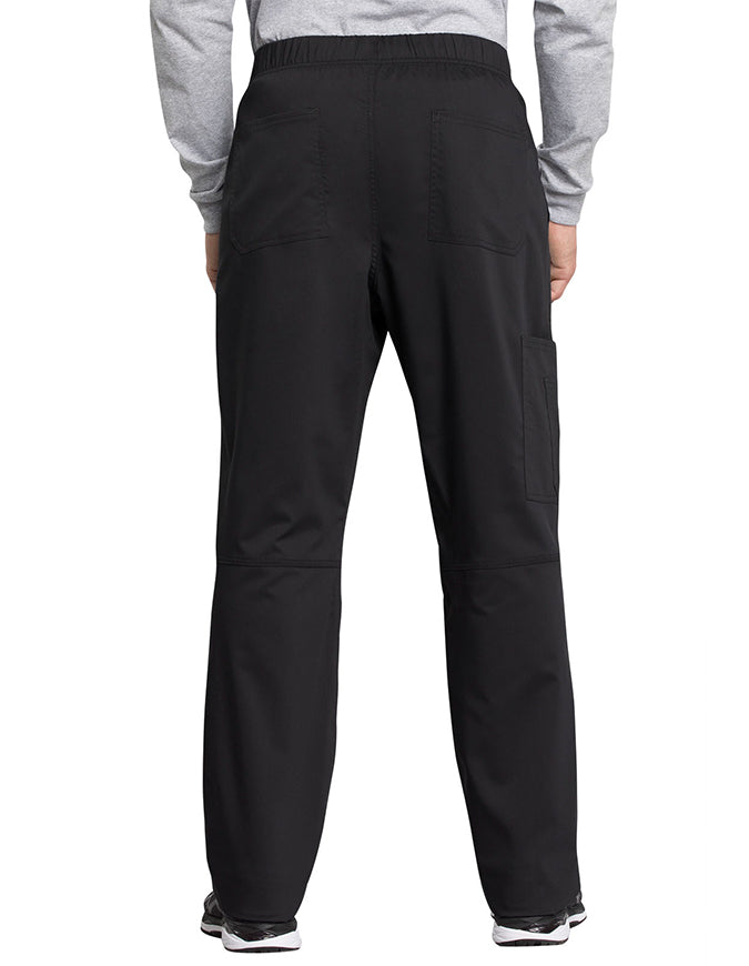 Cherokee Workwear Revolution Tech Men's Mid Rise Straight Leg Zip Fly Pant Black