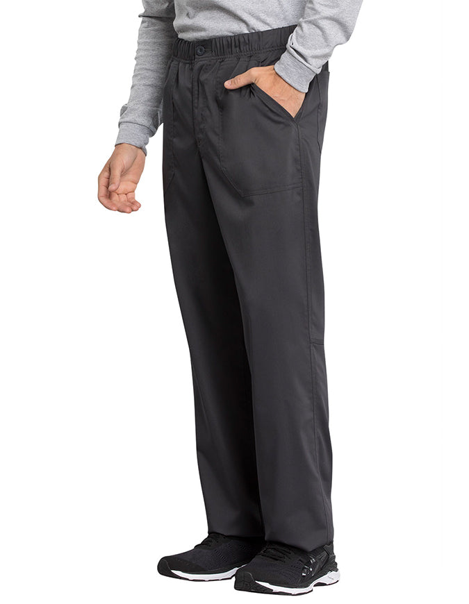 Cherokee Workwear Revolution Tech Men's Mid Rise Straight Leg Zip Fly Pant pewter