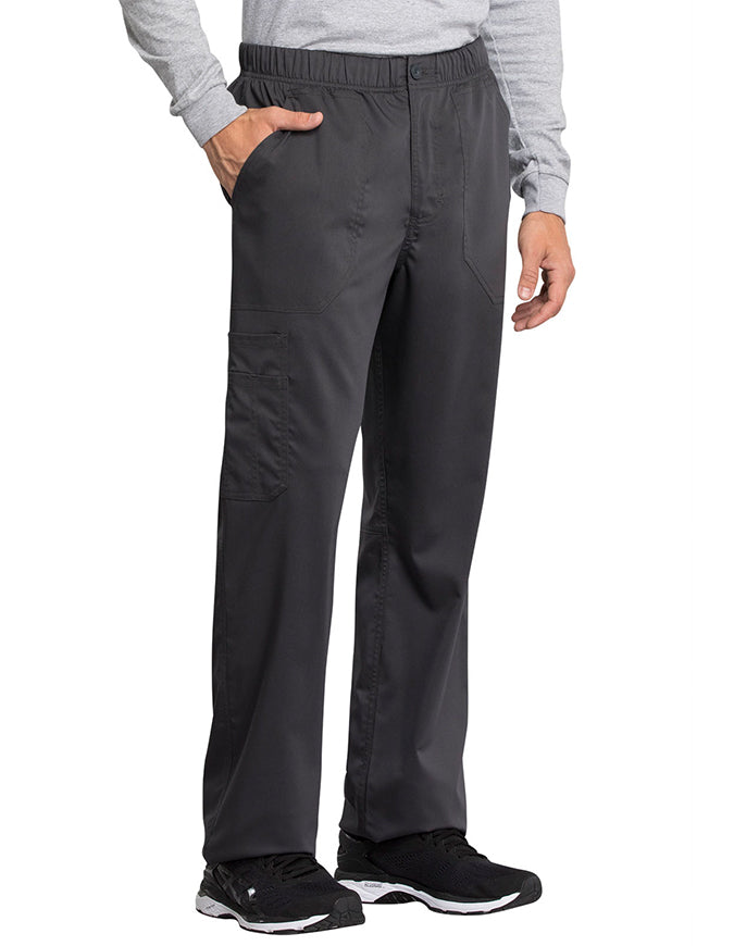 Cherokee Workwear Revolution Tech Men's Mid Rise Straight Leg Zip Fly Pant pewter